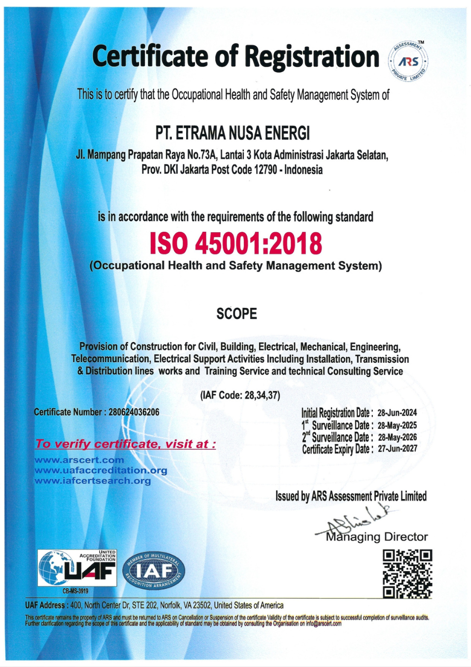 ISO Certificate